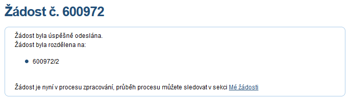 Odeslaná objednávka